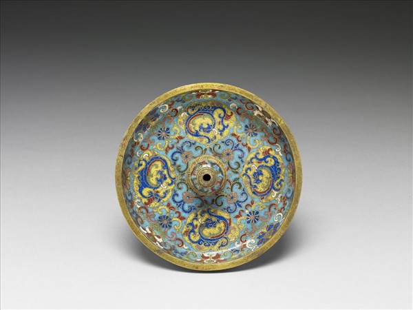 掐絲琺瑯番蓮紋香插