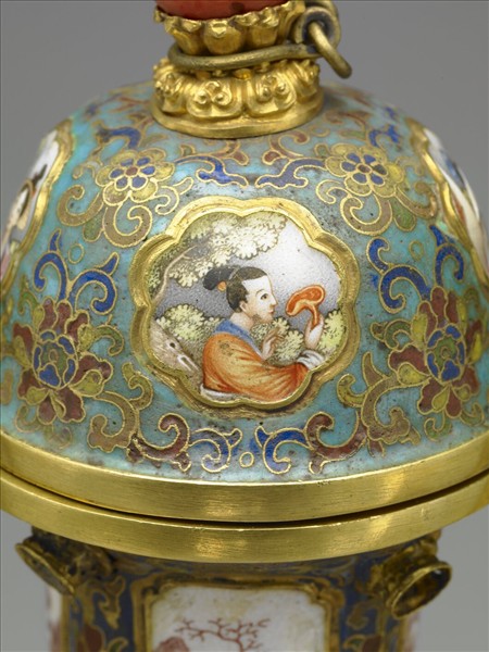 銅胎畫琺瑯西洋人物執壺