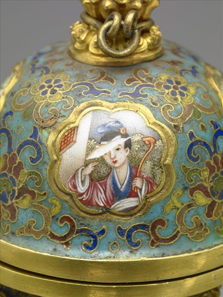 銅胎畫琺瑯西洋人物執壺