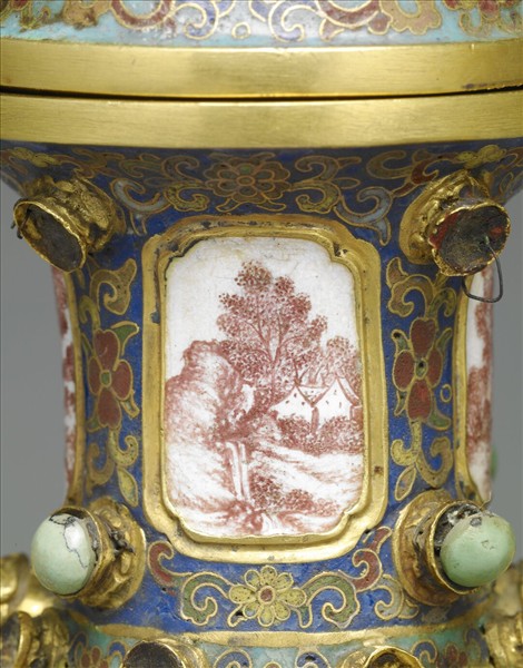 銅胎畫琺瑯西洋人物執壺