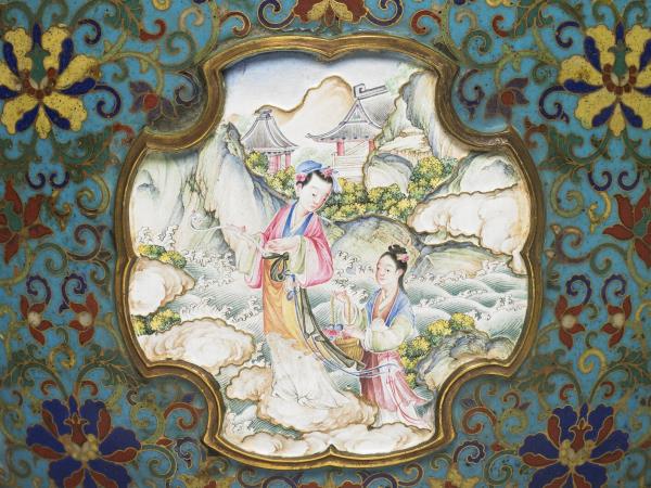 金胎西洋掐絲琺瑯奶茶罐