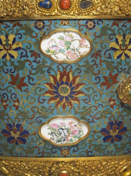 金胎西洋掐絲琺瑯奶茶罐