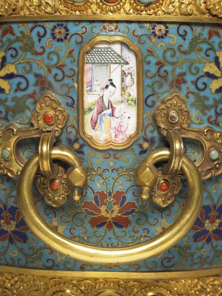 金胎西洋掐絲琺瑯奶茶罐