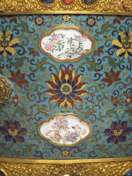 金胎西洋掐絲琺瑯奶茶罐