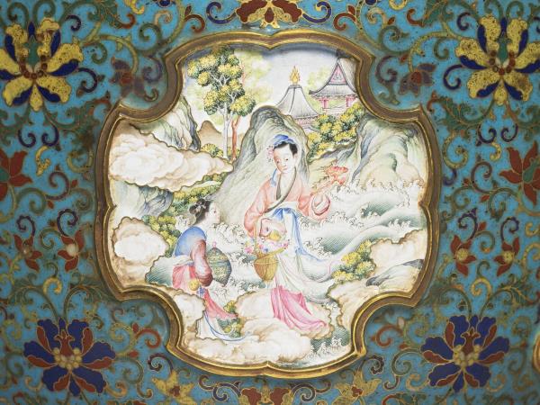 金胎西洋掐絲琺瑯奶茶罐