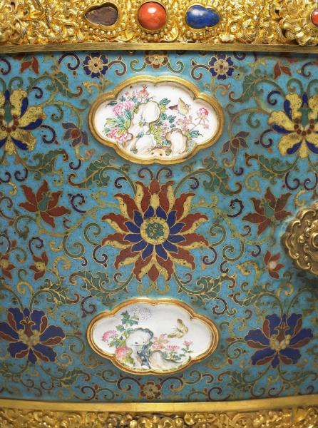 金胎西洋掐絲琺瑯奶茶罐