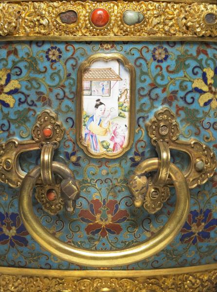 金胎西洋掐絲琺瑯奶茶罐