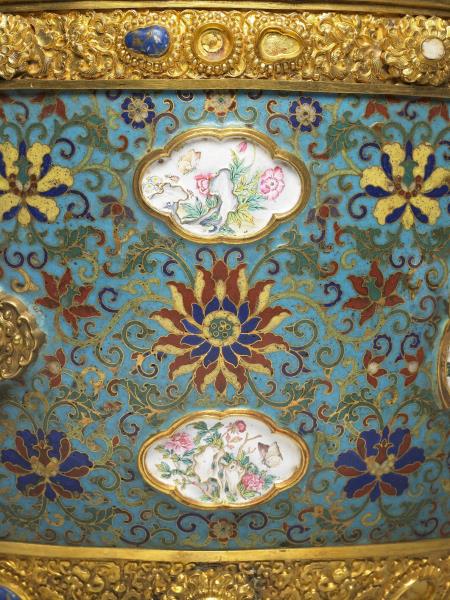 金胎西洋掐絲琺瑯奶茶罐