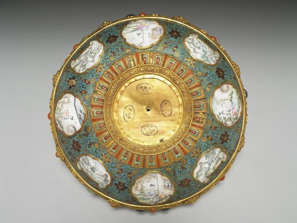 金胎西洋掐絲琺瑯奶茶罐