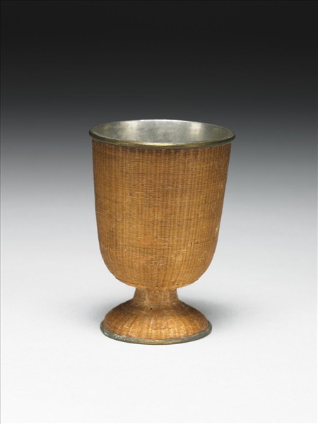 錫胎竹編杯