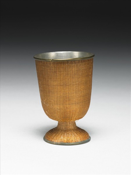 錫胎竹編杯