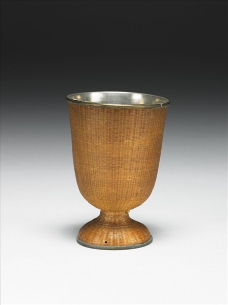 錫胎竹編杯