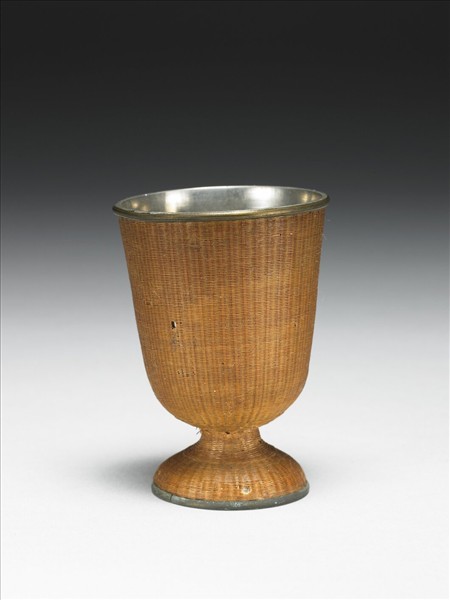 錫胎竹編杯