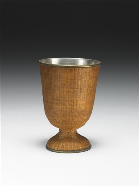 錫胎竹編杯