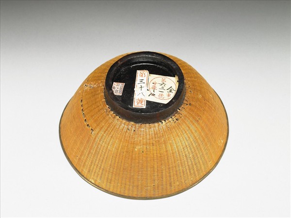 錫胎竹編碗