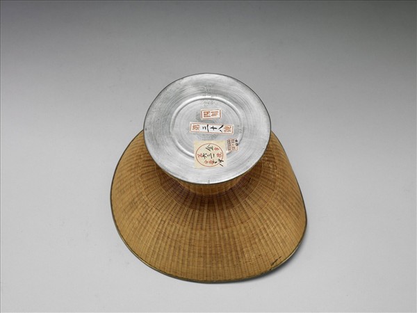 錫胎竹編高足碗