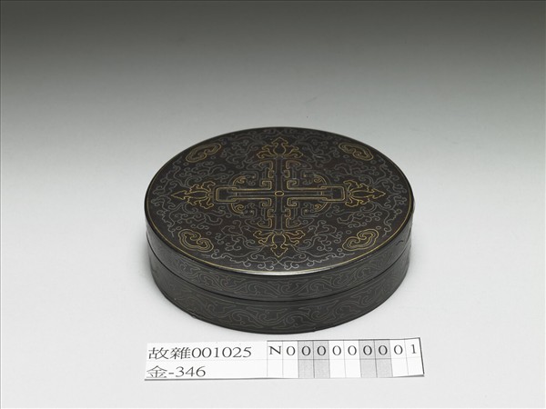 嵌金銀絲番蓮紋木盒