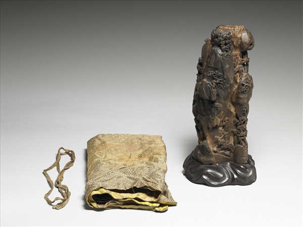 沉香木雕上林圖