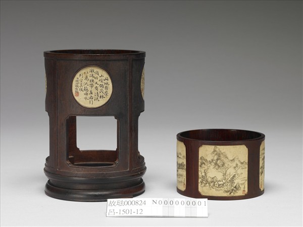 雕木轉心圓形筒