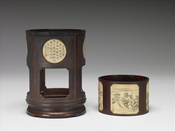 雕木轉心圓形筒