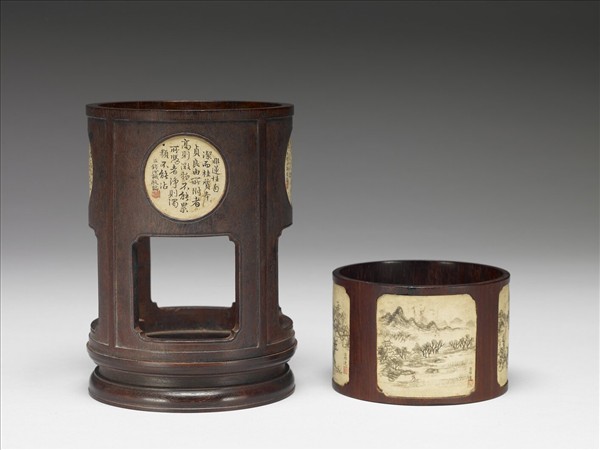 雕木轉心圓形筒