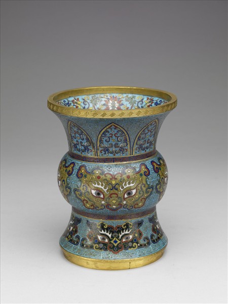 掐絲琺瑯獸面紋尊