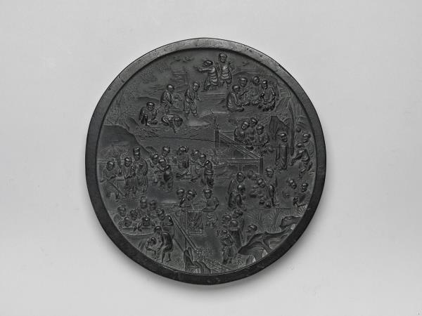 「百子圖」圓墨