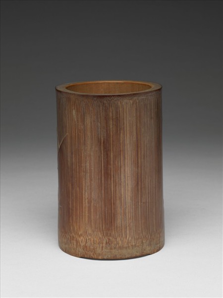 竹雕人物圖筆筒