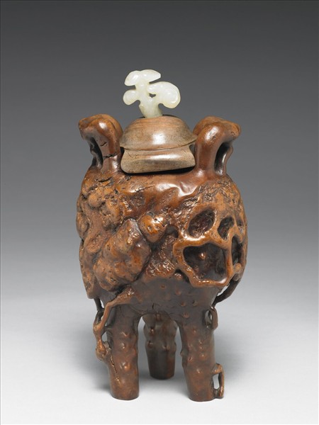 紫檀木雕四獸筆筒- 故宮