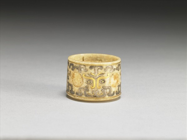 象牙雕嵌金銀扳指