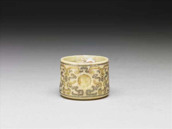 象牙雕嵌金銀扳指