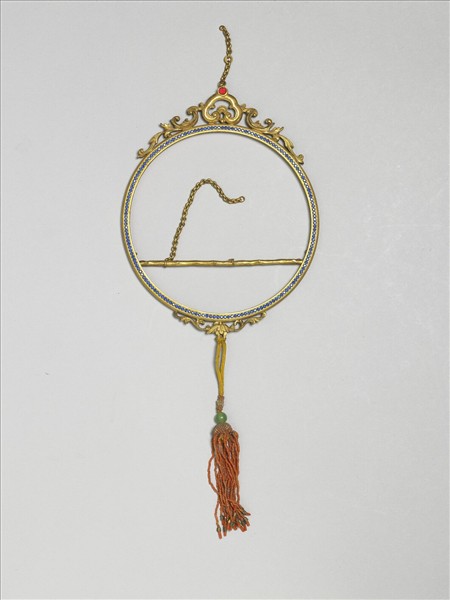 銅鍍金圓環鳥架