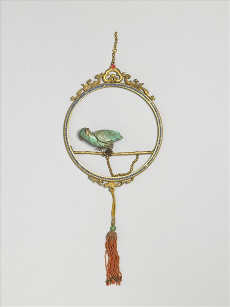 銅鍍金圓環鳥架