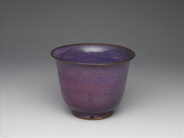 仿鈞釉仰鐘式盆