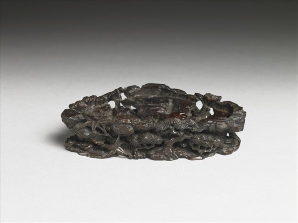 鏤空歲寒三友木座