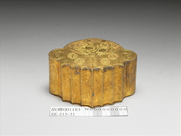 鍍金福壽如意盒