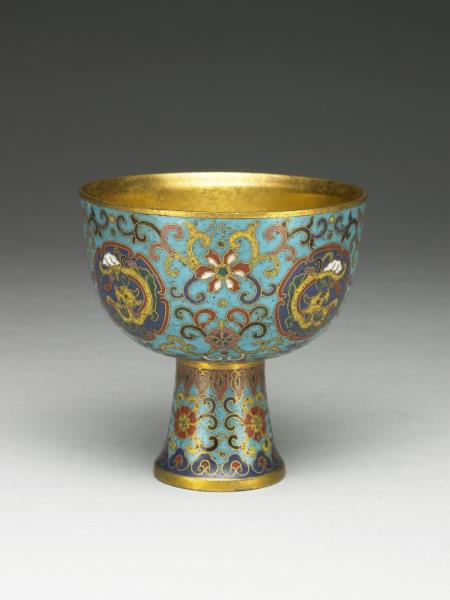 掐絲琺瑯高足杯