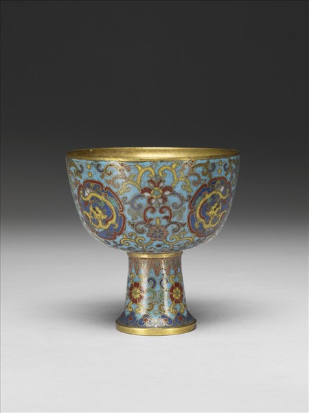 掐絲琺瑯高足杯