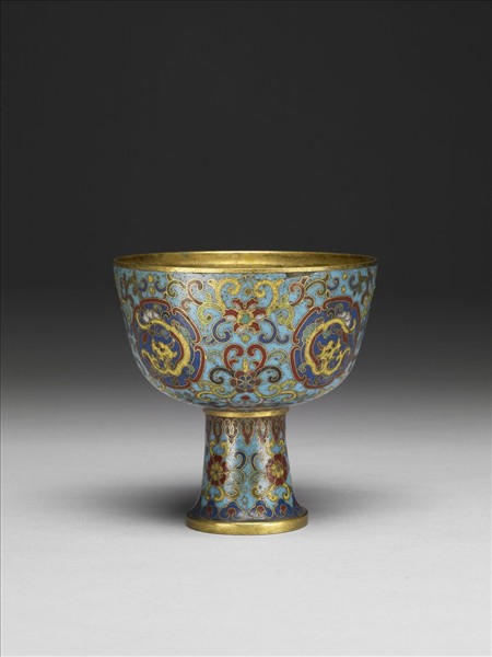 掐絲琺瑯高足杯