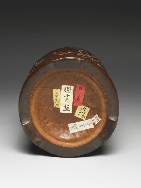 竹雕郭子儀免冑圖筆筒