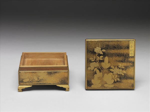 牡丹松蒔繪方盒