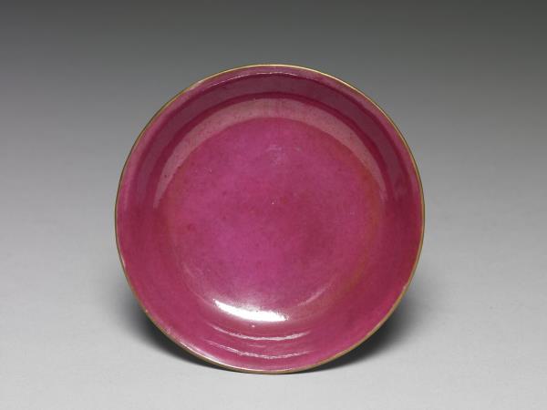 胭脂紅敞口碗