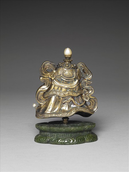 銅鍍金嵌珠寶傘