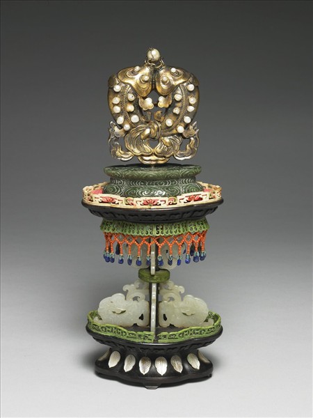 銅鍍金嵌珠雙魚