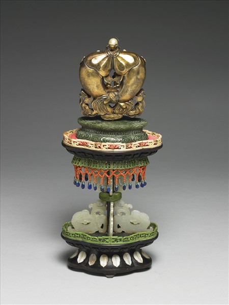 銅鍍金嵌珠雙魚