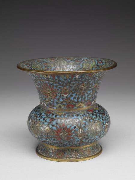 掐絲琺瑯番蓮紋尊