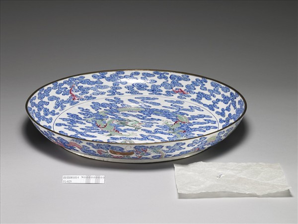 銅胎畫琺瑯雲龍盤