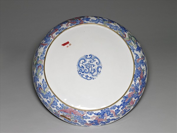 銅胎畫琺瑯雲龍盤