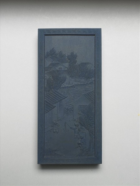 御題《萬春集慶》冊〈萬戶春聲〉詩藍墨