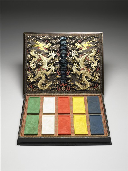 御題《萬春集慶》冊〈萬戶春聲〉詩藍墨